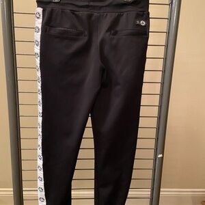 Welcome‎ Black Joggers with Logo Side Stripes Size XL